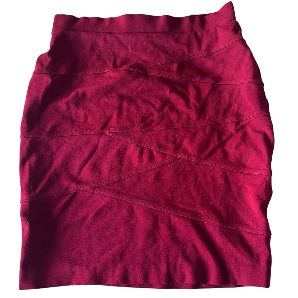 Cleo Vibrant Red Pencil Skirt